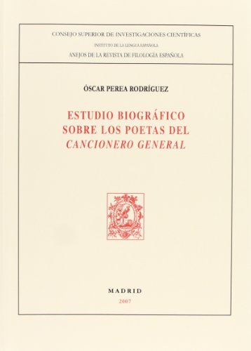 9788400085117: Estudio biogrfico sobre los poetas del Cancionero General (Spanish Edition)