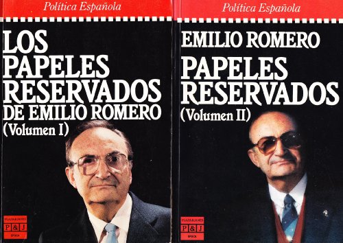 Stock image for LOS PAPELES RESERVADOS DE EMILIO ROMERO. for sale by Ammareal