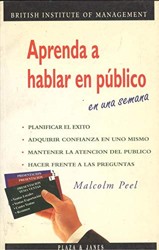 Imagen de archivo de Aprenda a hablar en público en una semana. a la venta por Mercado de Libros usados de Benimaclet