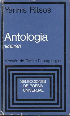 9788401810350: ANTOLOGA.. 1936-1971. Versin de Dimitri Papagorgiou. Introduccin de Antonio Tovar y Goyita Nez.