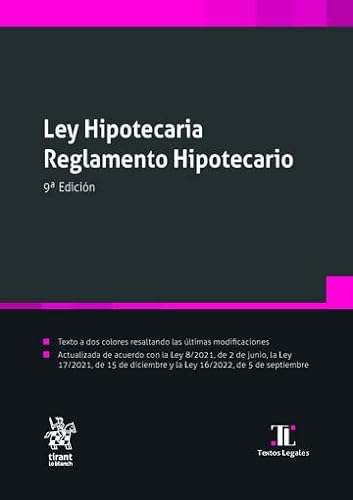 9788411472777: LEY HIPOTECARIA REGLAMENTO HIPOTECARIO 9 ED. 2022