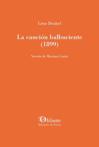 Stock image for Cancin del balbuciente (1899) for sale by AG Library