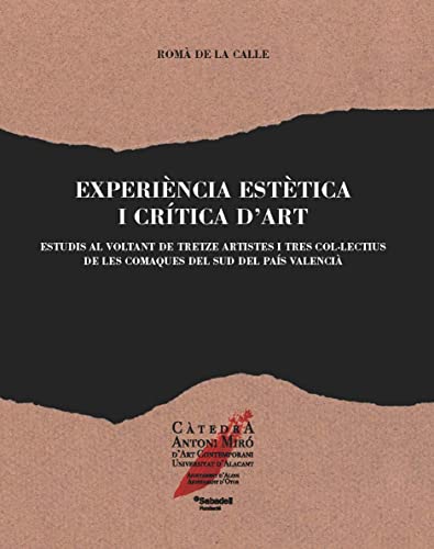 Imagen de archivo de Experincia esttica i crtica d'art: Estudis al voltant de tretze artistes i tres col lectius de les comarques del sud del Pas Valenci a la venta por medimops