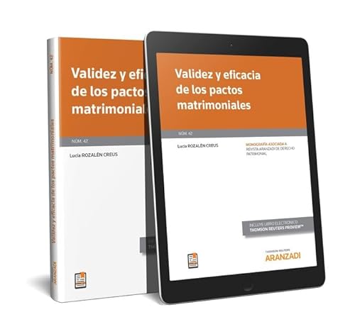 Stock image for Validez y eficacia de los pactos matrimoniales for sale by TEXTBOOKNOOK