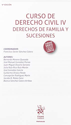 Beispielbild fr Curso de derecho civil IV, 9 edicin: Derechos de familia y sucesiones (Manuales, Band 1) zum Verkauf von medimops