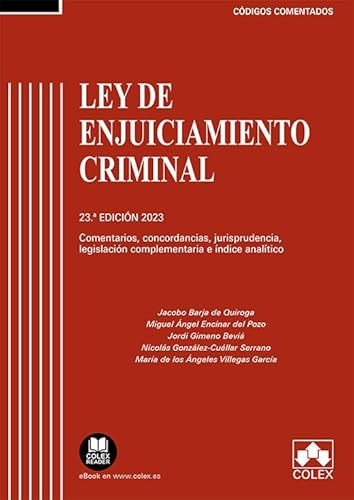 Stock image for Ley de Enjuiciamiento Criminal: Comentarios, concordancias, jurisprudencia, legislacin complementaria e ndice analtico for sale by AG Library