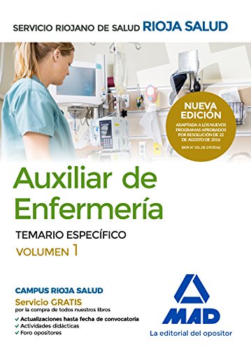 Imagen de archivo de AUXILIARES DE ENFERMERA DEL SERVICIO RIOJANO DE SALUD. TEMARIO ESPECFICO VOLUM a la venta por Zilis Select Books