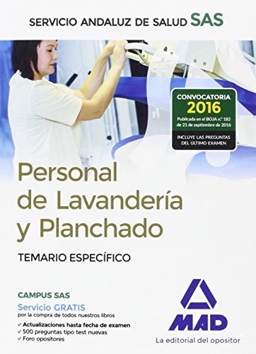 Imagen de archivo de PERSONAL DE LAVANDERA Y PLANCHADO DEL SERVICIO ANDALUZ DE SALUD. TEMARIO ESPEC a la venta por Librerias Prometeo y Proteo