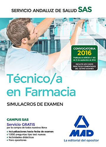 Imagen de archivo de TCNICO EN FARMACIA DEL SERVICIO ANDALUZ DE SALUD. SIMULACROS DE EXAMEN a la venta por Zilis Select Books