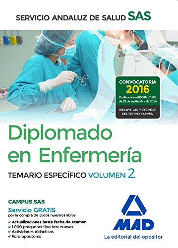 Imagen de archivo de DIPLOMADO EN ENFERMERA DEL SERVICIO ANDALUZ DE SALUD. TEMARIO ESPECFICO VOLUME a la venta por Zilis Select Books