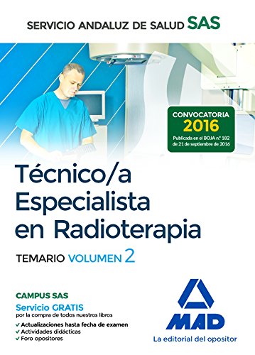 Stock image for TCNICO/A ESPECIALISTA EN RADIOTERAPIA DEL SERVICIO ANDALUZ DE SALUD. TEMARIO ES for sale by Zilis Select Books