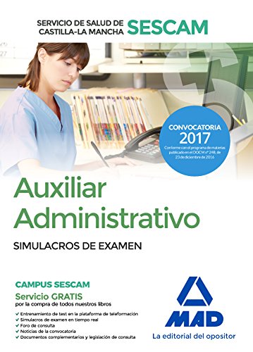 Stock image for Auxiliar Administrativo, Servicio de Salud de Castilla-La Mancha (SESCAM). Simulacro de examen for sale by Iridium_Books