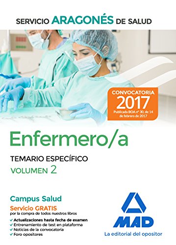 Imagen de archivo de ENFERMERO/A DEL SERVICIO ARAGONS DE SALUD. TEMARIO ESPECFICO VOLUMEN 2 a la venta por Zilis Select Books