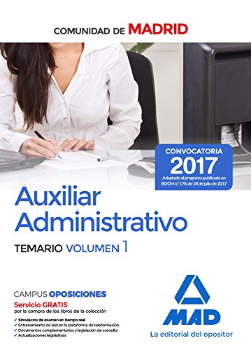 Stock image for AUXILIAR ADMINISTRATIVO DE LA COMUNIDAD DE MADRID. TEMARIO VOLUMEN 2 for sale by Librera Prez Galds