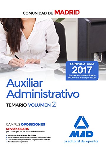 Beispielbild fr Auxiliar Administrativo de la Comunidad de Madrid. Temario Volumen 2 zum Verkauf von Librera Prez Galds