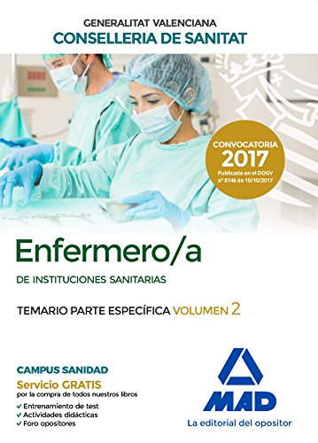 Stock image for Enfermero/a de Instituciones Sanitarias de la Conselleria de Sanitat de la Generalitat Valenciana. Temario parte especfica volumen 2 for sale by Iridium_Books