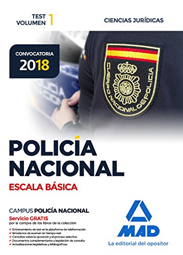 9788414214466: Polica Nacional Escala Bsica. Test volumen 1 Ciencias Jurdicas