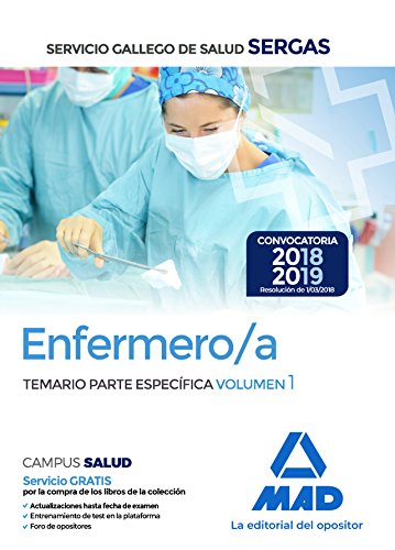 Stock image for Enfermero/a Del Servicio Gallego de Salud. Temario Parte Especifica Volumen 1 for sale by Hamelyn