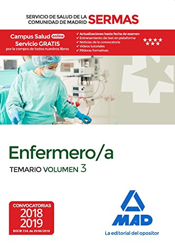 9788414218181: Enfermero/a del Servicio de Salud de la Comunidad de Madrid. Temario Volumen 3