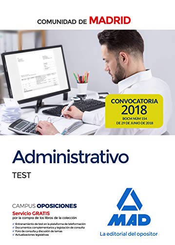 9788414220108: Administrativo de la Comunidad de Madrid. Test
