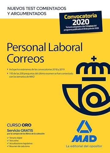 Stock image for Personal Laboral de Correos y Telgrafos. Nuevos Test Comentados y Argumentados for sale by Hamelyn
