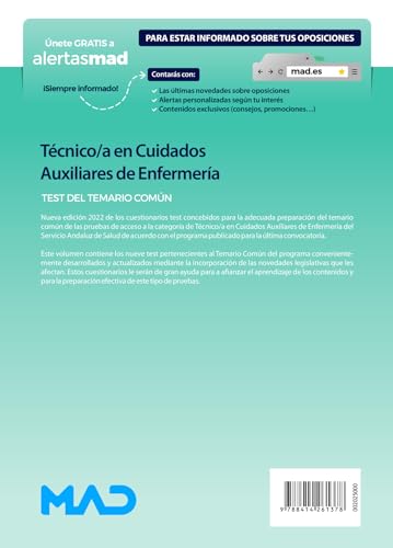 Imagen de archivo de TECNICO CUIDADO AUXILIAR ENFERMERIA SAS TEST TEMARIO COMUN a la venta por Antrtica