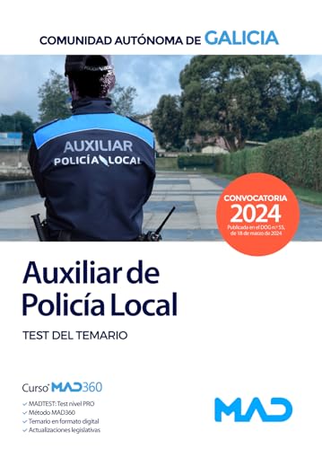 Imagen de archivo de AUXILIAR DE LA POLICIA LOCAL 2024. GALICIA. TEST a la venta por Antrtica