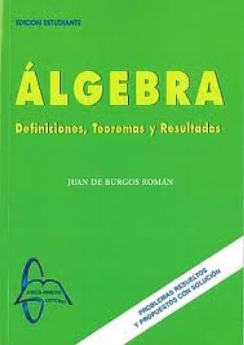 Algebra. Definiciones, teoremas y resultados.