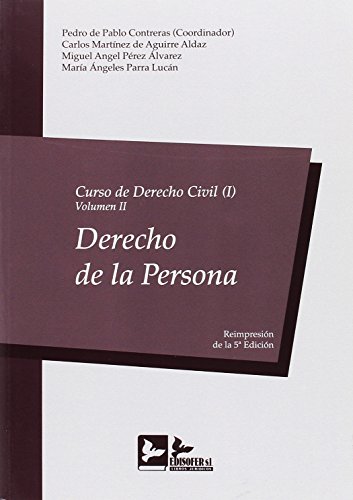 Stock image for Curso de Derecho Civil I. Volumen II: Derecho de la Pesona for sale by Iridium_Books