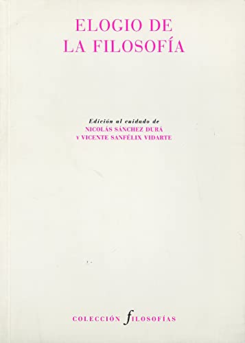 Imagen de archivo de Elogo de la Filosofa (Ensayos en honor de Mercedes Torrevejano). Edicin al cuidado de Nicols Snchez Dur y Vicente Sanflix Vidarte. Doctora en Filosofa por la Universidad Complutense de Madrid, Mercedes Torrevejano Parra ha ejercido su magisterio en esa misma Universidad as como en la de Santiago de Compostela y Valencia, en esta ltima durante dos etapas diferentes de su vida acadmica. Profesora de profesores, por sus clases pasaron una buena cantidad de estudiantes que acabaran dedicndose a la docencia universitaria. En ellas tuvieron la oportunidad de orla hablar de Platn, Aristteles, Descartes, Leibniz, Hume, Kant, Heidegger, Wittgenstein, Zubiri, de Metafsica, Filosofa de la religin o de Metafilosofa, autores y temas que han constituido el objeto de sus clases y tambin de su tarea investigadora. Su vocacin cosmopolita y su tolerancia filosfica se muestran en el elenco de amigos y colegas que han colaborado en este libro. Para ella la Universidad ha sido una vo a la venta por Librera y Editorial Renacimiento, S.A.