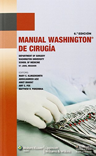 Imagen de archivo de MANUAL WASHINGTON DE CIRUGA a la venta por Zilis Select Books