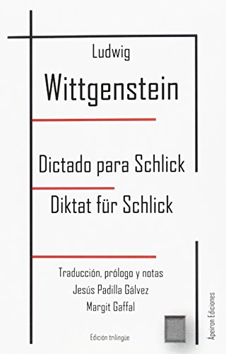 9788417182427: Dictado para Schlick. Diktat fr Schlick (Spanish, German and English Edition)