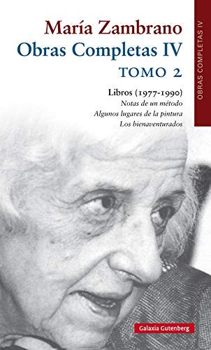 9788417355265: Libros (1977-1990). Tomo II: Obras Completas Mara Zambrano. Volumen IV