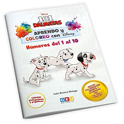 Stock image for Aprendo y coloreo con Disney. 101 Dlmatas. Nmeros del 1 al 10 for sale by AG Library