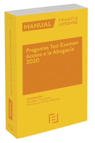 9788417794934: Manual Preguntas Test Examen Acceso a la Abogaca 2020