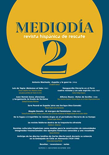 9788417950521: Medioda. Revista hispnica de rescate, 2: Nmero 2 (REVISTA MEDIODIA)