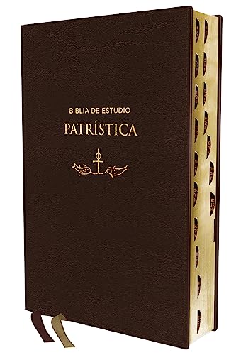 Stock image for BIBLIA DE ESTUDIO PATRSTICA / LEATHERSOFT MARRN CON NDICE for sale by Antrtica