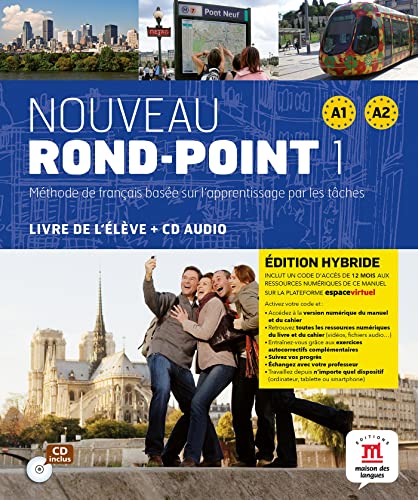 9788419236685: Nouveau Rond-point 1 d. hybride Livre de llve: methode de francais