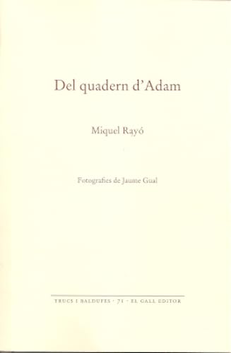 Imagen de archivo de Del quadern d'Adam a la venta por AG Library