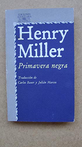 Imagen de archivo de Primavera Negra a la venta por Hamelyn