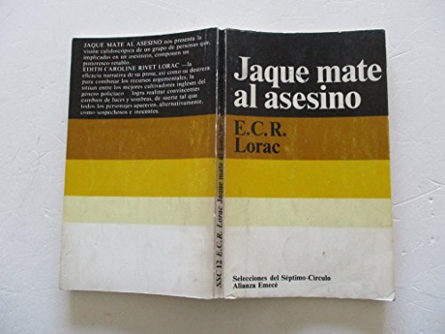 Beispielbild fr Jaque Mate Al Asesino. zum Verkauf von Hamelyn