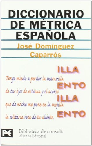 Imagen de archivo de Diccionario de metrica espaola. A Dictionary of Spanish Meter a la venta por LEA BOOK DISTRIBUTORS