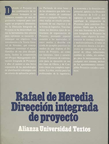 9788420681016: Direccion integrada de proyecto "project management"