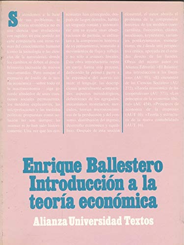 Imagen de archivo de Introduccion A La Teoria Economica a la venta por RecicLibros