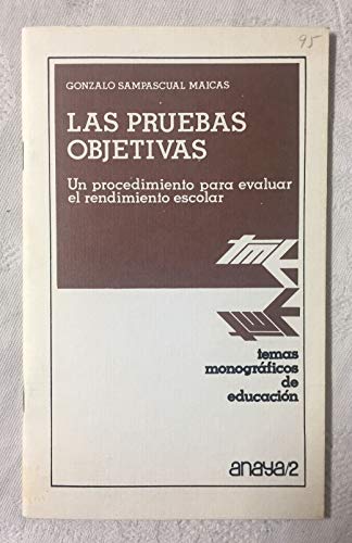 Imagen de archivo de Pruebas Objetivas : Un Procedimiento para Evaluar el Rendimiento Es a la venta por Hamelyn