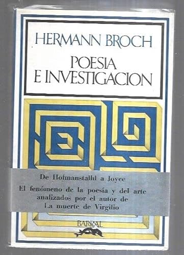 PoesÃ­a E InvestigaciÃ³n (9788421103142) by Hermann Broch