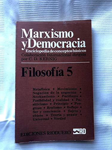 Imagen de archivo de Marxismo y democracia : enciclopedia de conceptos bsicos. Filosofa 5 a la venta por Perolibros S.L.