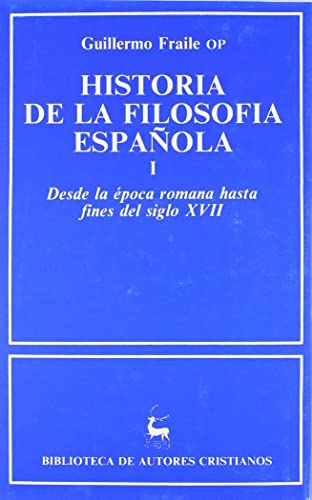 Imagen de archivo de Historia de la filosofa espaola. I:Fraile, Guillermo a la venta por Iridium_Books