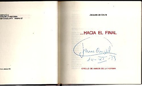 Imagen de archivo de HACIA EL FINAL 1938-1939 a la venta por Librera Gonzalez Sabio