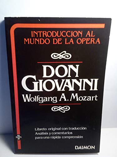 9788423126866: Don Giovanni: libreto original en italiano